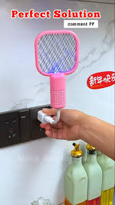 Mosquito Killer Racquet Lamp Pocket Size Night Bulb Mosquito Catcher